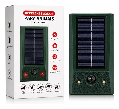 Repelente Solar De Animais Villa Smart Farm Ultrasônico Led 127/220v