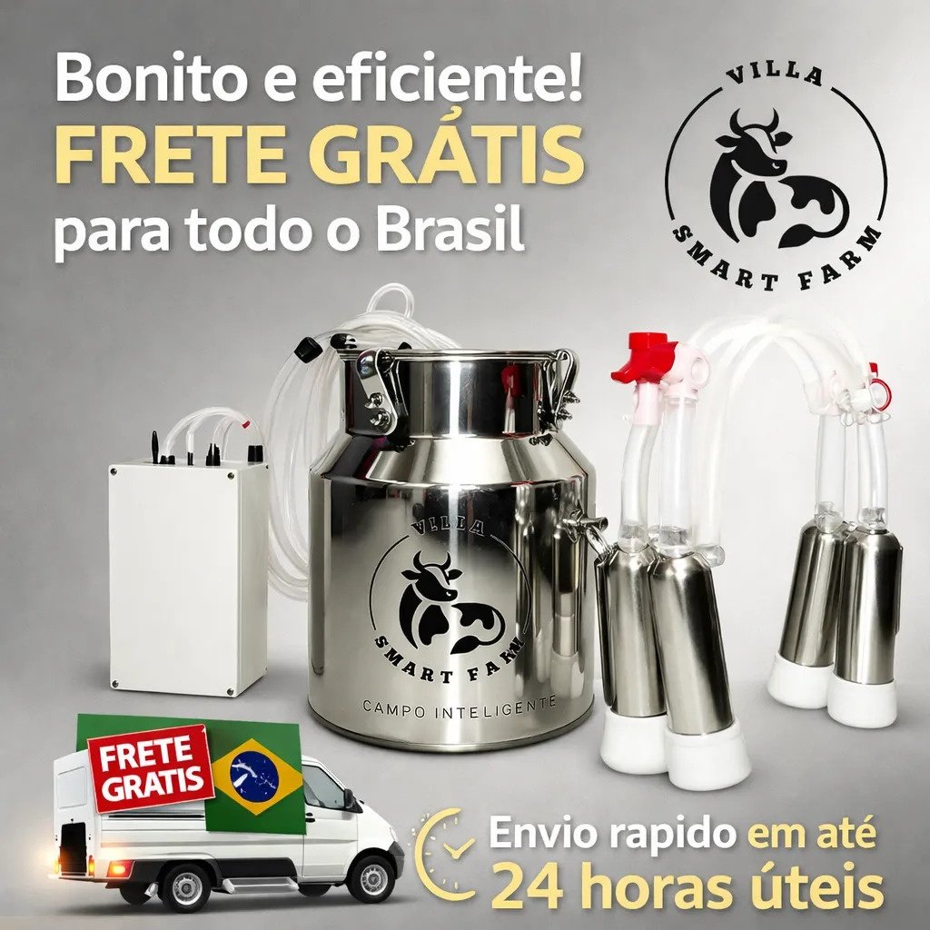 Ordenha Elétrica Vaca 4 Teteiras - Balde Inox 14 Litros - Imagem 9