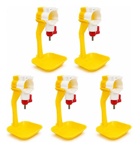 Kit 5 Bebedouro Automático Para Pintinhos Galinha Galinheiro N/a Amarelo Kit 5 Bebedouro Automático Para Pintinhos Galinha Galinheiro N/a Amarelo