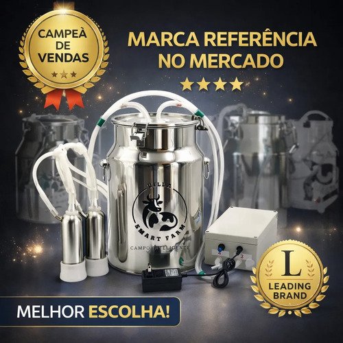 Ordenhadeira 10l Villa Smart Farm Movel 2 Teteiras Vacas - Imagem 2