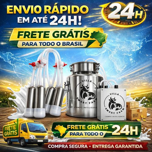Ordenhadeira Ordenha Villa Smart Farm 22 Litros 4 Teteiras 127/220v - Imagem 9