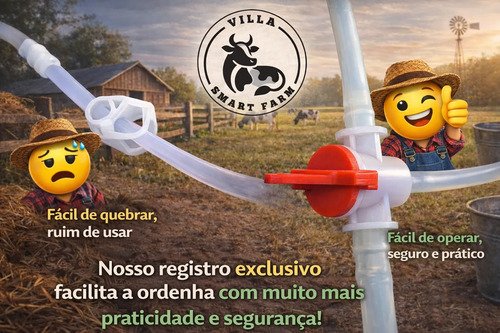 Ordenhadeira 10l Villa Smart Farm Movel 2 Teteiras Vacas - Imagem 6